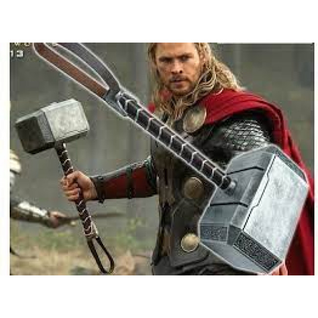 Martello di Thor (Mjöllnir) dalla Marvel Avengers Dimensioni 44x22 cm  Replica fatta a mano in resina molto dettagliata